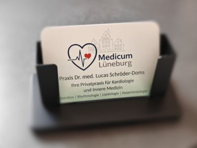 Empfangstresen Visitenkarten